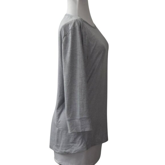 The North Face Womens M Top FlashDry 3/4 Sleeve Gray Pocket - Picture 4 of 11